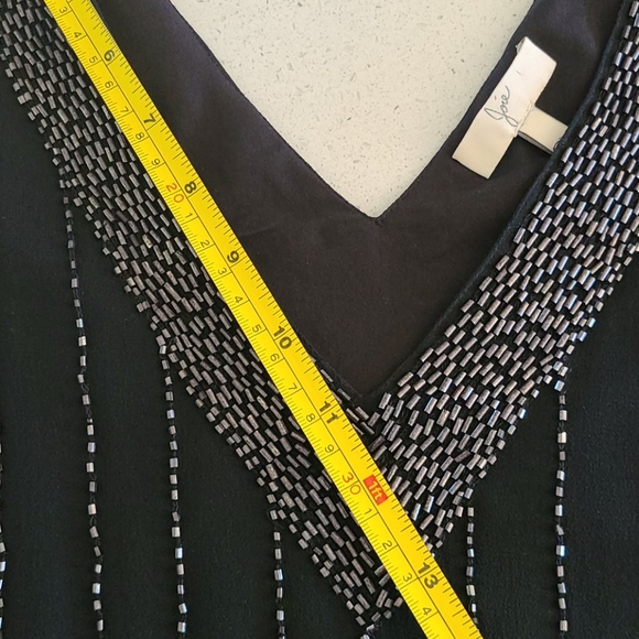 Joie beaded silk chiffon v-neck sleeveless top - Picture 8 of 11